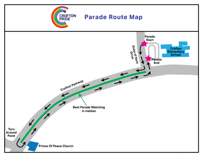 Crofton Pride Parade Route